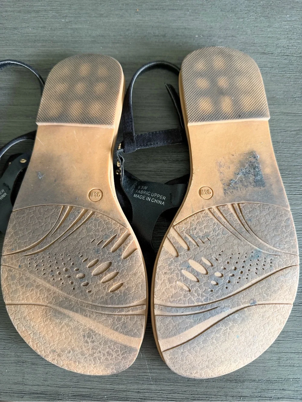 torrid Black Studded Bow Thong Sandals with Tan Footbed